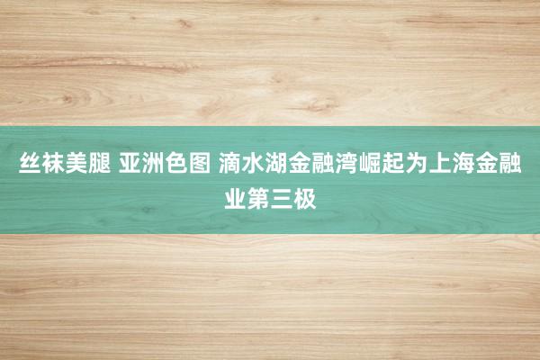 丝袜美腿 亚洲色图 滴水湖金融湾崛起为上海金融业第三极