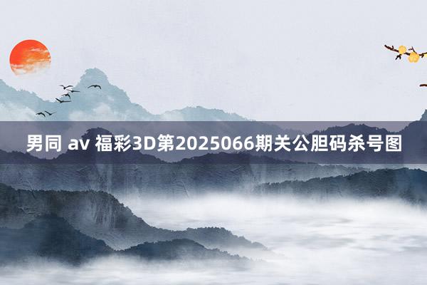 男同 av 福彩3D第2025066期关公胆码杀号图