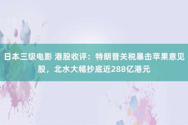 日本三级电影 港股收评：特朗普关税暴击苹果意见股，北水大幅抄底近288亿港元