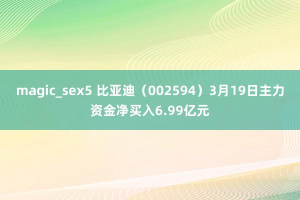 magic_sex5 比亚迪（002594）3月19日主力资金净买入6.99亿元