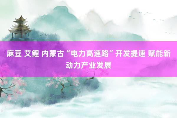 麻豆 艾鲤 内蒙古“电力高速路”开发提速 赋能新动力产业发展