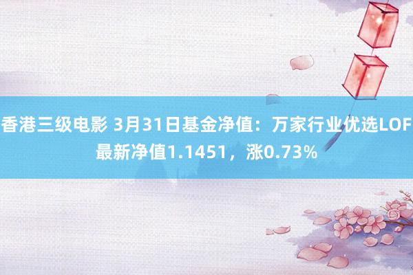 香港三级电影 3月31日基金净值：万家行业优选LOF最新净值1.1451，涨0.73%
