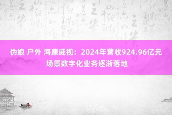 伪娘 户外 海康威视：2024年营收924.96亿元 场景数字化业务逐渐落地