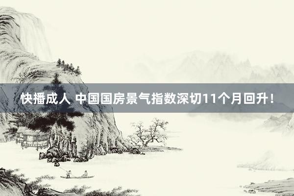 快播成人 中国国房景气指数深切11个月回升！